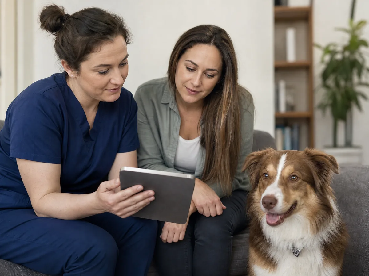 Editorial illustration for Pet Care AI — upcoming behavioural insight platform